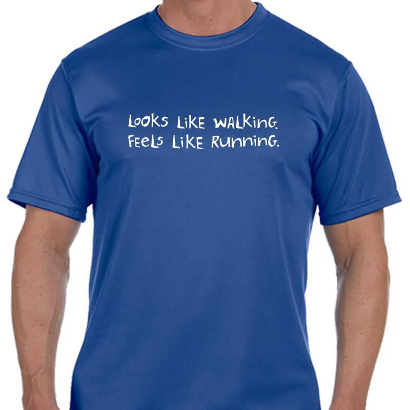 Men's Sports Tech Short Sleeve Crew - "Looks Like Walking, Feels Like Running"