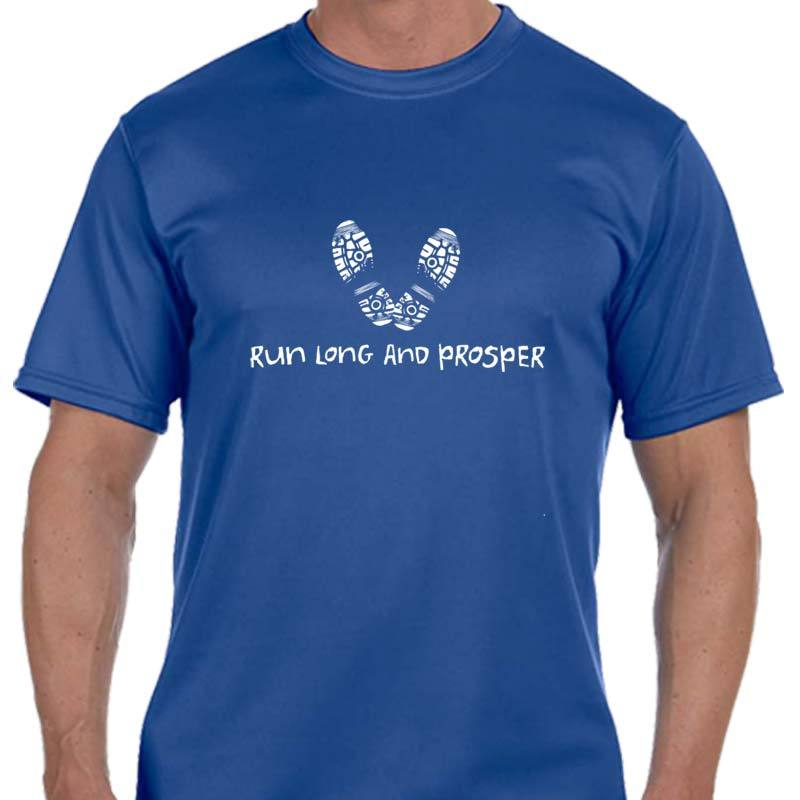 Men's Sports Tech Short Sleeve Crew - "Run Long And Prosper"