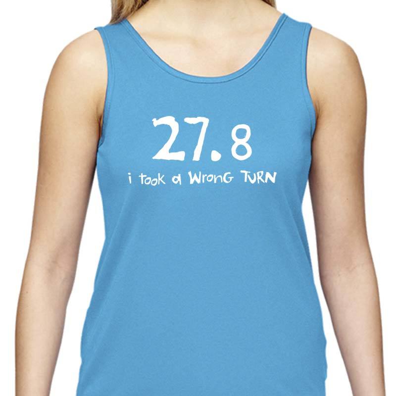 Ladies Sports Tech Tank Crew - "27.8  I Took A Wrong Turn"