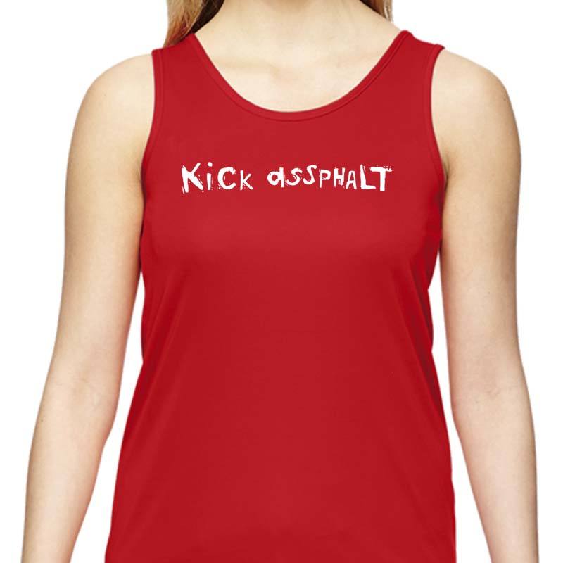 Ladies Sports Tech Tank Crew - "Kick Assphalt"