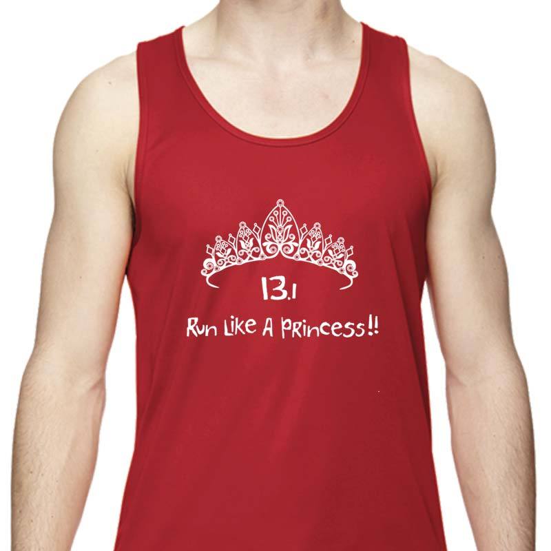 Men's Sports Tech Tank - "13.1 Run Like A Princess"
