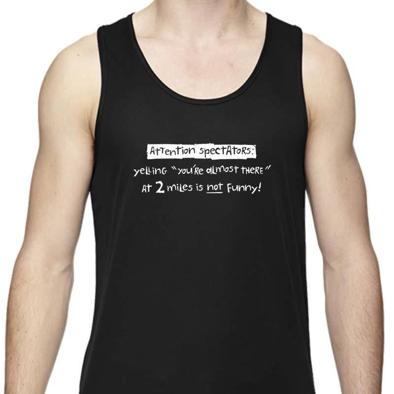 Men's Sports Tech Tank - "Attention Spectators"