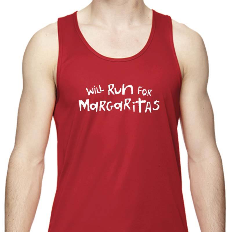 Men's Sports Tech Tank - "Will Run For Margaritas"