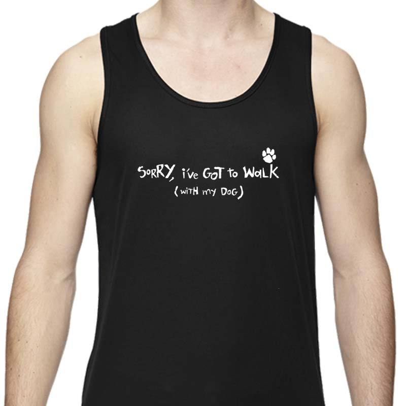 Men's Sports Tech Tank - "Sorry, I've Got To Walk (With My Dog)"