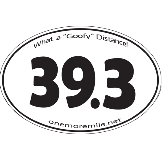 Large Oval Sticker "39.3:  What A Goofy Distance"
